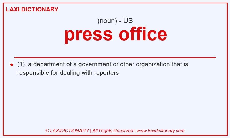 Definition press office in American English