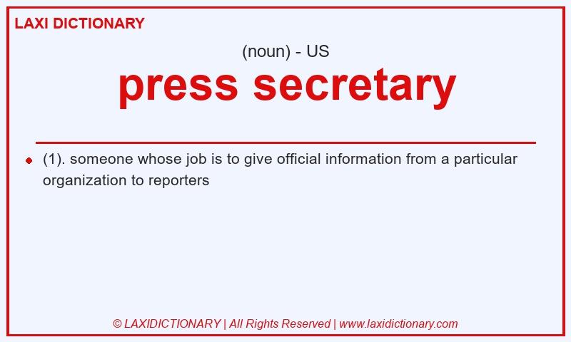 Definition press secretary in American English