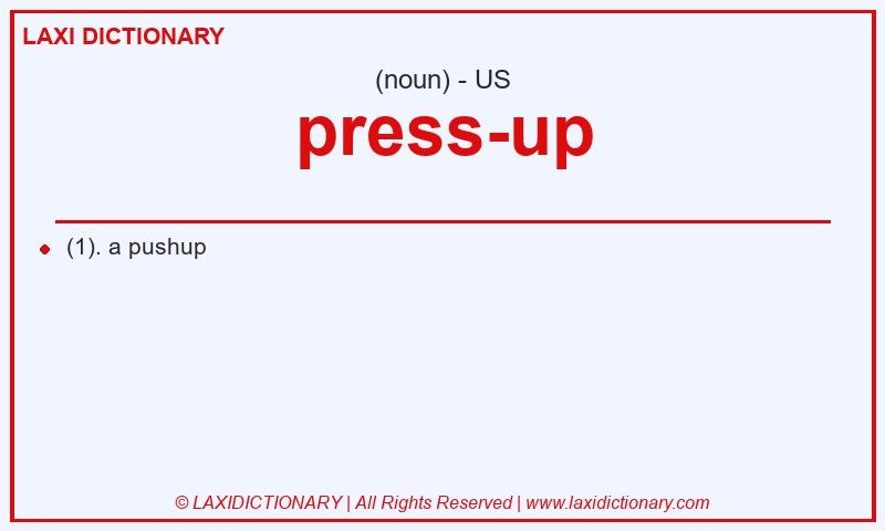 Definition press-up in American English