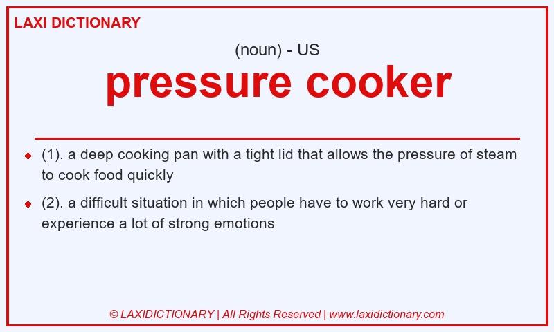 Definition pressure cooker in American English