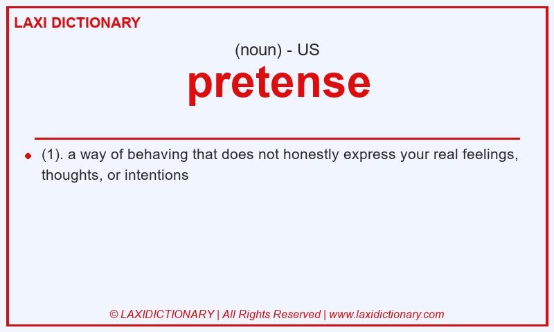 Definition pretense in American English