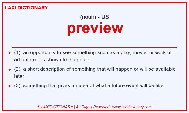 Definition preview in American English