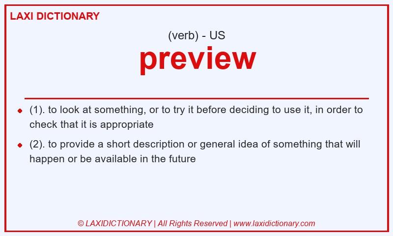 Definition preview in American English