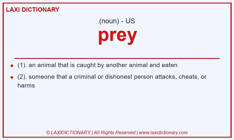 Definition prey in American English