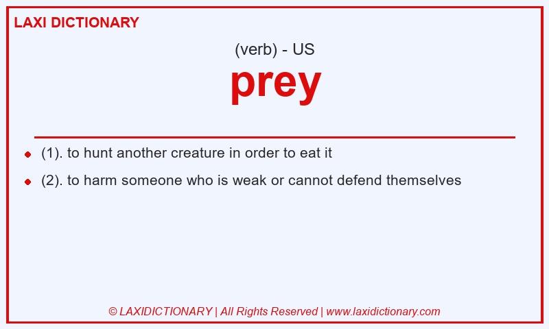 Definition prey in American English