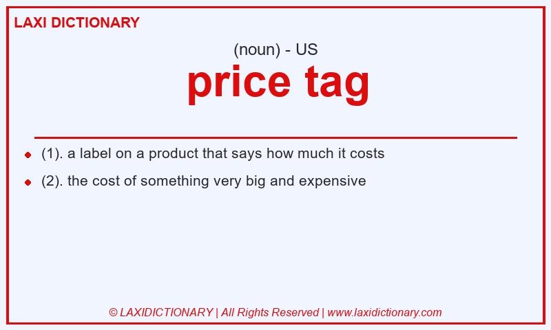 Definition price tag in American English