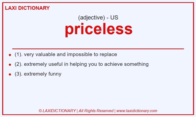 Definition priceless in American English
