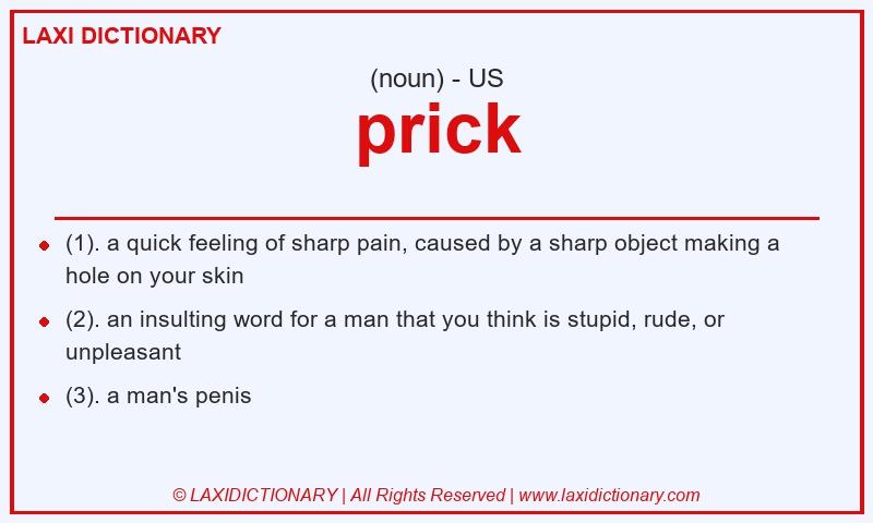 Definition prick in American English