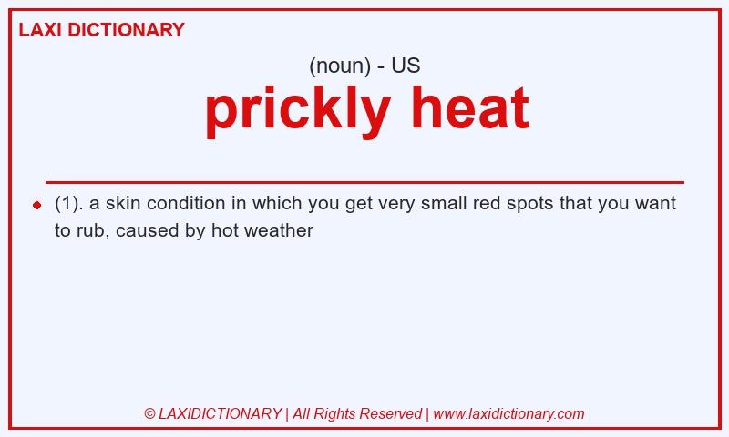 Definition prickly heat in American English