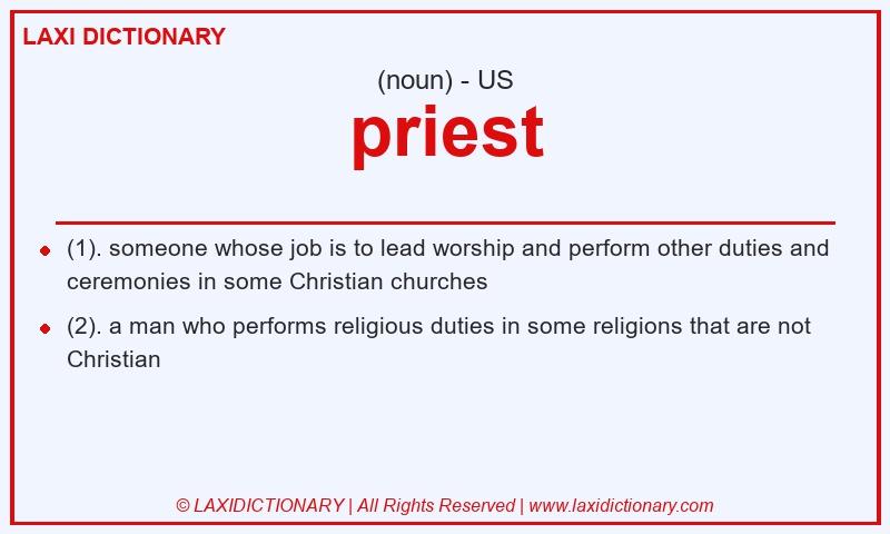 Definition priest in American English