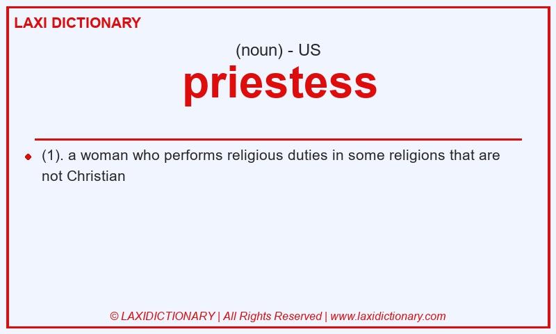 Definition priestess in American English