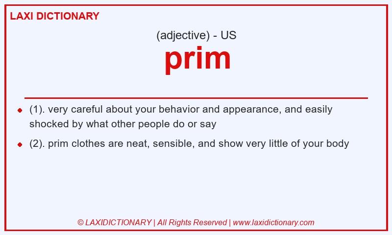 Definition prim in American English