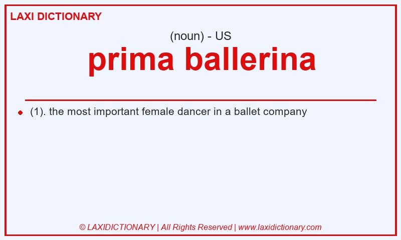 Definition prima ballerina in American English
