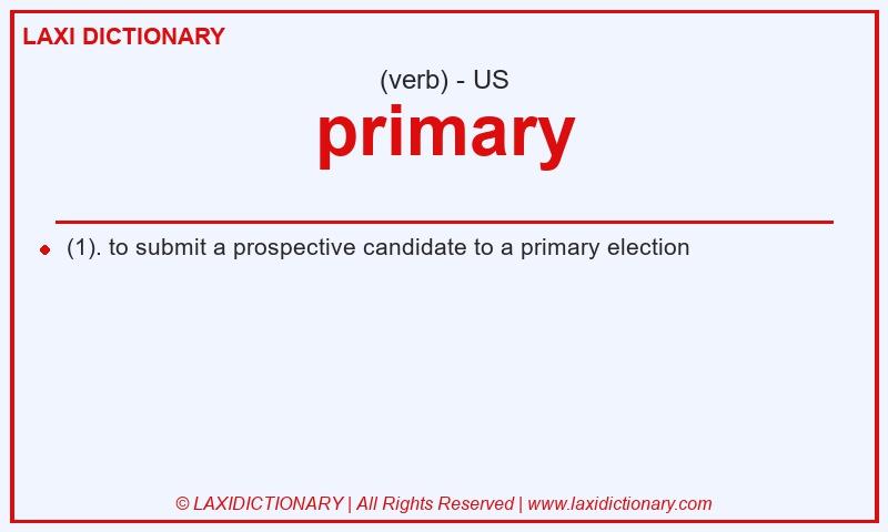 Definition primary in American English