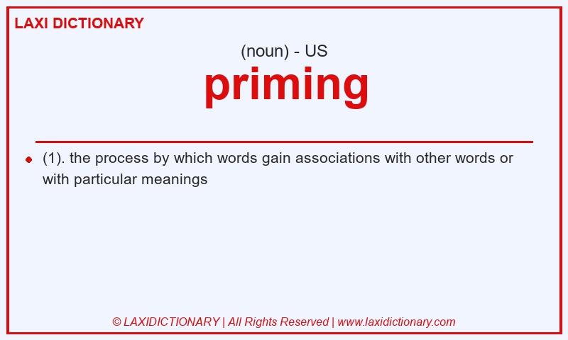 Definition priming in American English