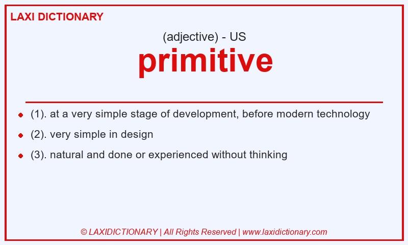 Definition primitive in American English