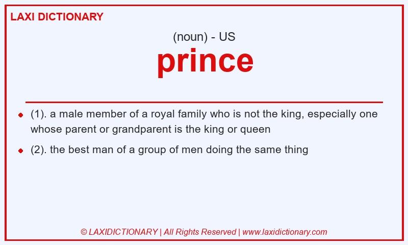 Definition prince in American English
