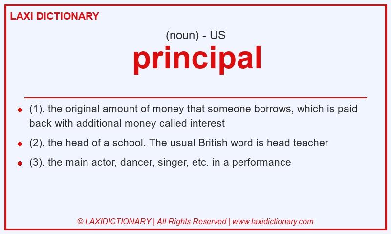 Definition principal in American English