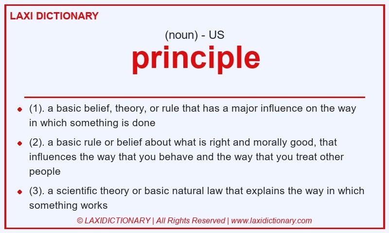 Definition principle in American English