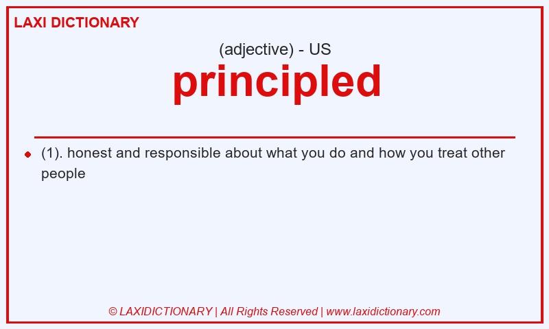 Definition principled in American English