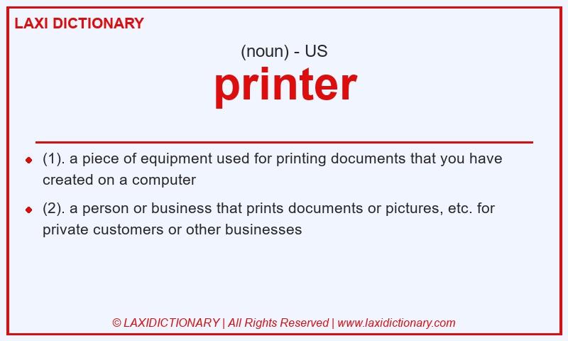 Definition printer in American English