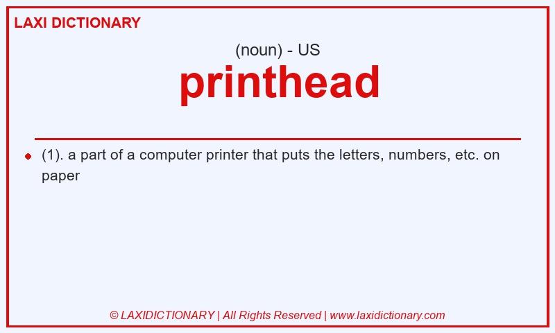 Definition printhead in American English