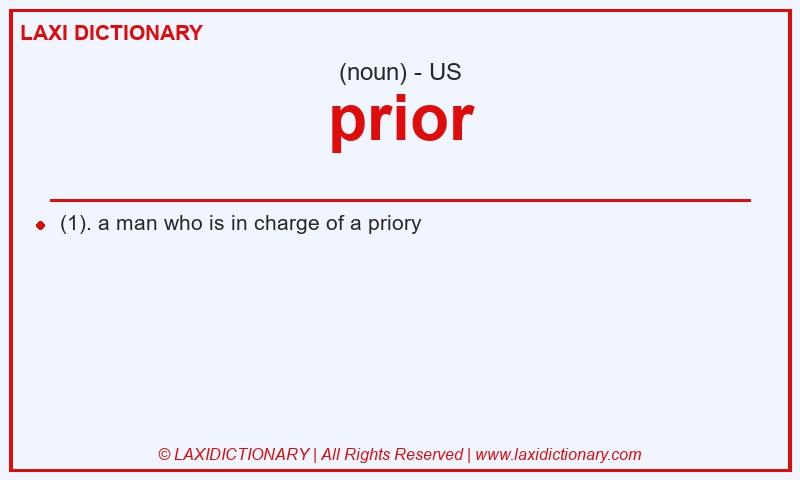 Definition prior in American English