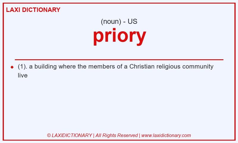 Definition priory in American English