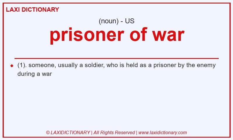 Definition prisoner of war in American English