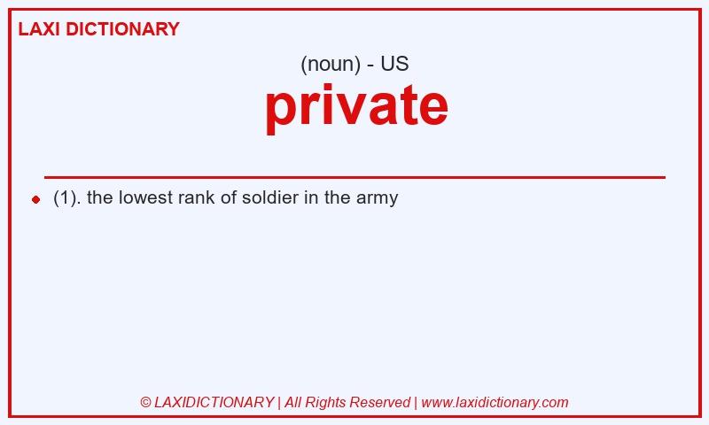 Definition private in American English