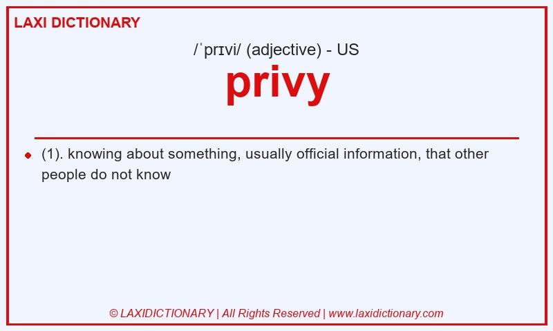 Definition privy in American English