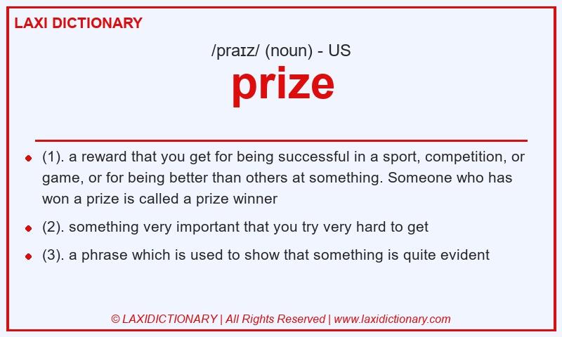 Definition prize in American English