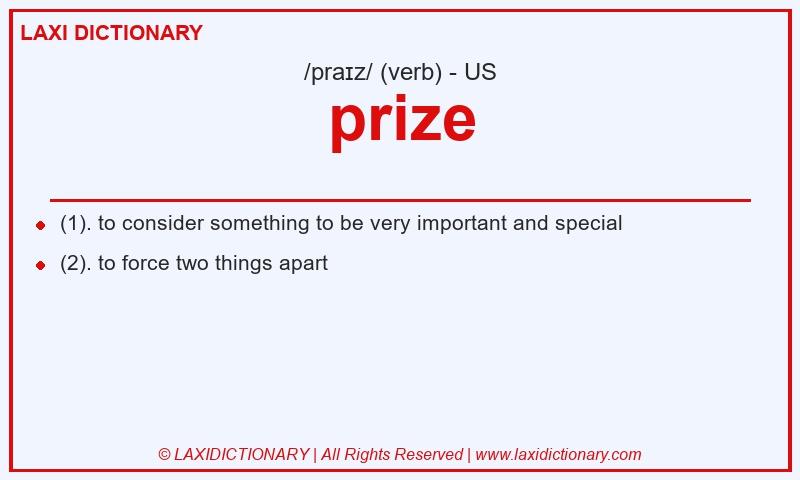 Definition prize in American English