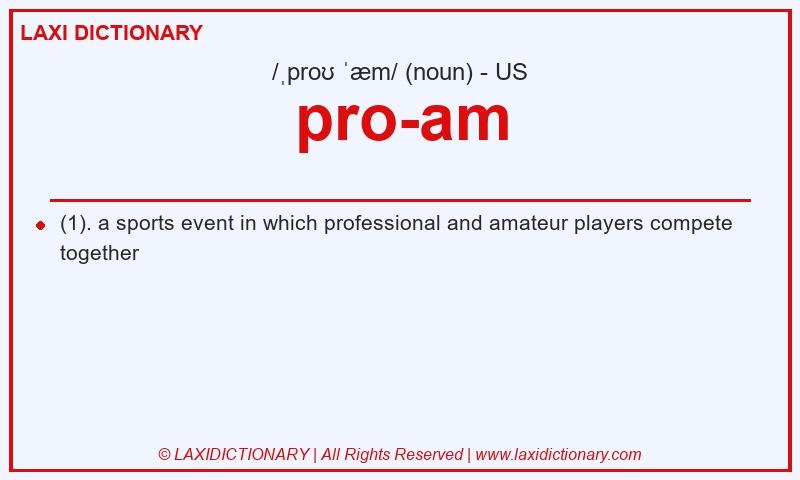 Definition pro-am in American English