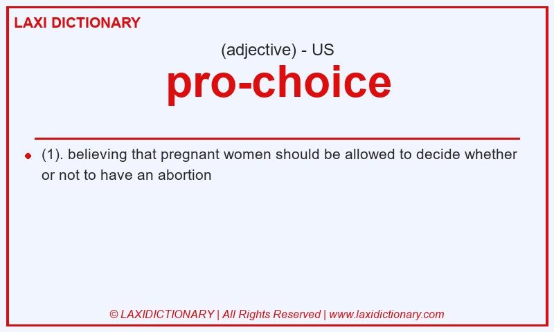 Definition pro-choice in American English