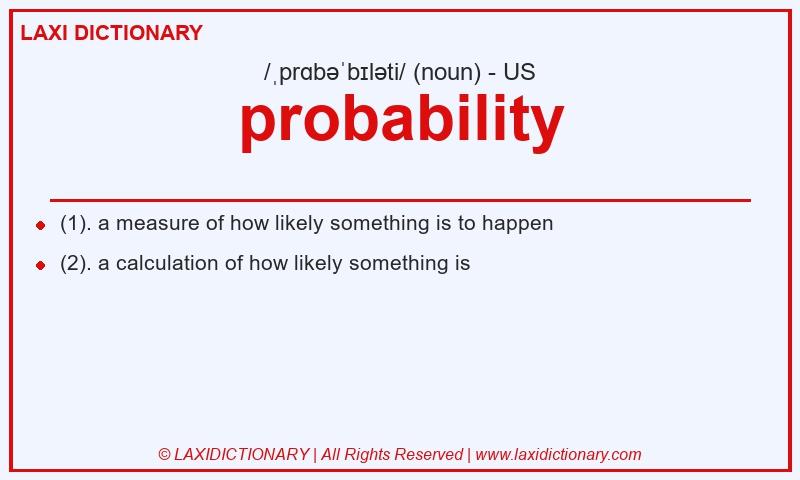 Definition probability in American English