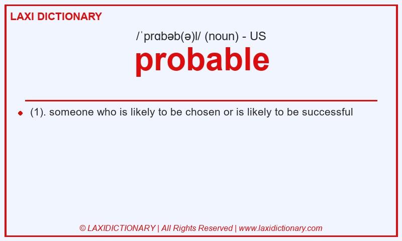 Definition probable in American English