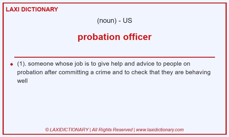 Definition probation officer in American English