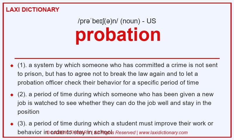 Definition probation in American English