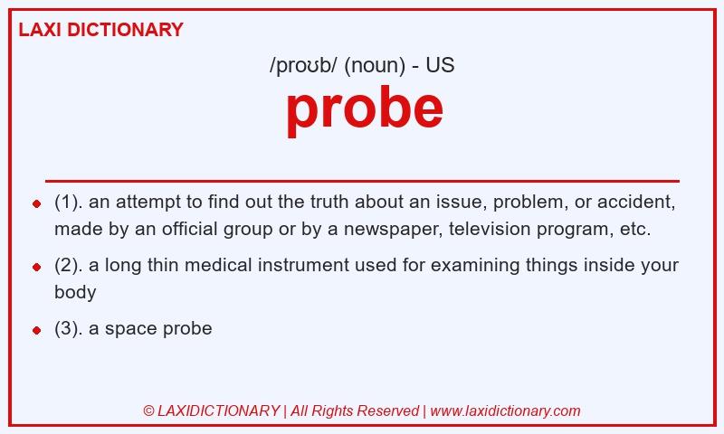 Definition probe in American English