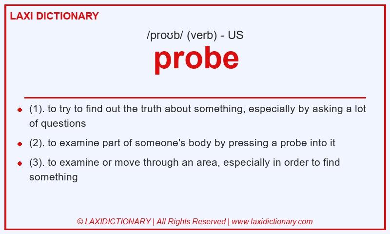 Definition probe in American English