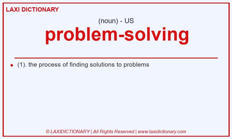 Definition problem-solving in American English
