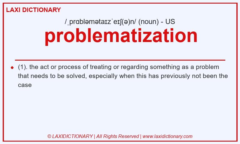 Definition problematization in American English
