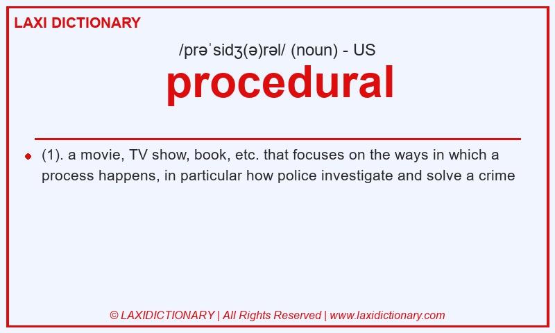 Definition procedural in American English