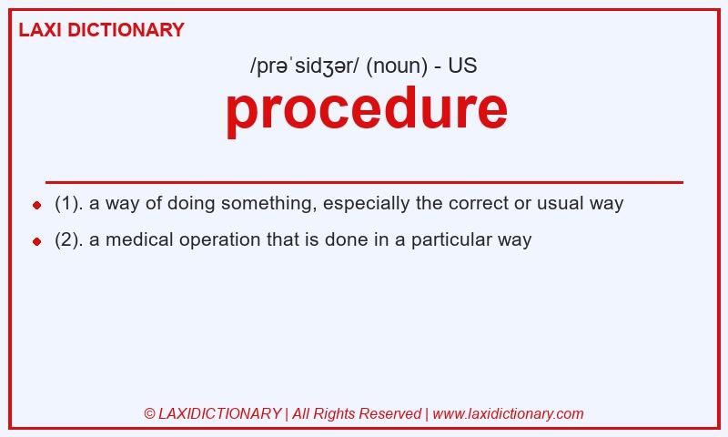 Definition procedure in American English
