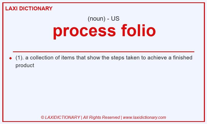Definition process folio in American English