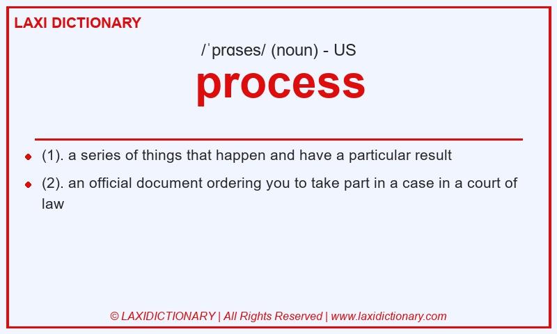 Definition process in American English