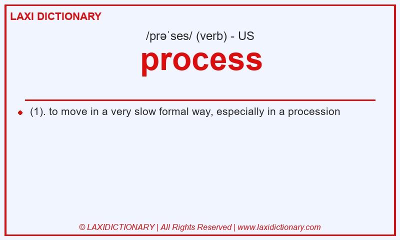 Definition process in American English
