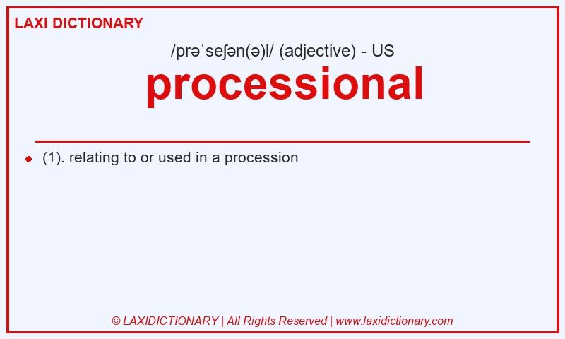 Definition processional in American English