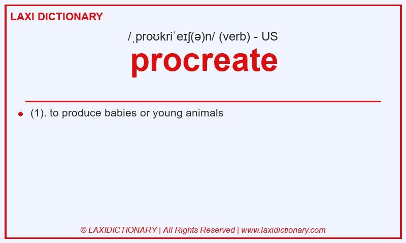 Definition procreate in American English